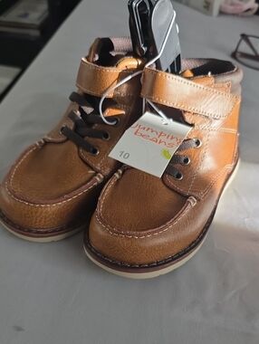 Jumping Beans Kids Brown Leather-Look Ankle Boots